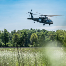 American helicopters are practicing in the Netherlands