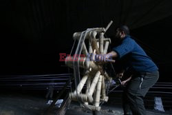 Hemp rope making in Turkey's Gaziantep in traditional way