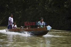 Colombia: Embera Dobida indigenous daily life at the jungle in Choco department