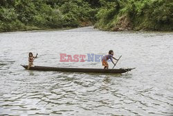 Colombia: Embera Dobida indigenous daily life at the jungle in Choco department