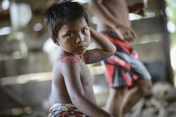 Colombia: Embera Dobida indigenous daily life at the jungle in Choco department