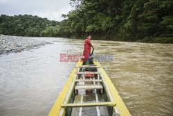 Colombia: Embera Dobida indigenous daily life at the jungle in Choco department