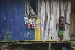 Colombia: Embera Dobida indigenous daily life at the jungle in Choco department