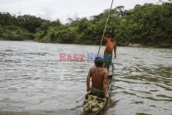 Colombia: Embera Dobida indigenous daily life at the jungle in Choco department