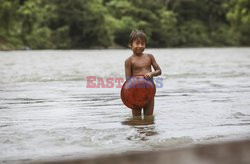 Colombia: Embera Dobida indigenous daily life at the jungle in Choco department