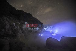 The sulfur mine near the Kawah Ijen volcano