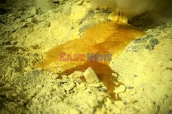 The sulfur mine near the Kawah Ijen volcano