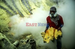 The sulfur mine near the Kawah Ijen volcano