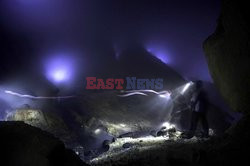 The sulfur mine near the Kawah Ijen volcano