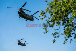American helicopters are practicing in the Netherlands 