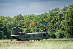 American helicopters are practicing in the Netherlands 