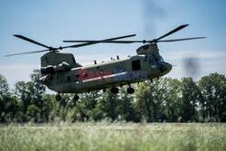 American helicopters are practicing in the Netherlands 