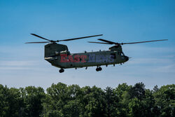 American helicopters are practicing in the Netherlands 