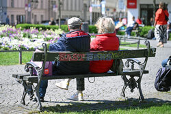 Elderly couple-pensioners 