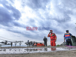 Rescue work after the landslide in Qingyang Village