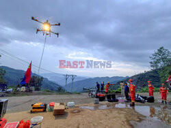 Rescue work after the landslide in Qingyang Village