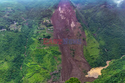 Rescue work after the landslide in Qingyang Village