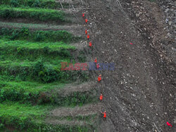 Rescue work after the landslide in Qingyang Village