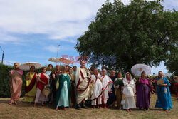 First chariot race in the Roman Circus of Merida
