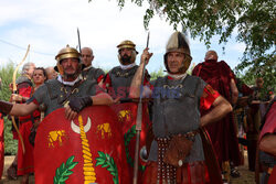 First chariot race in the Roman Circus of Merida